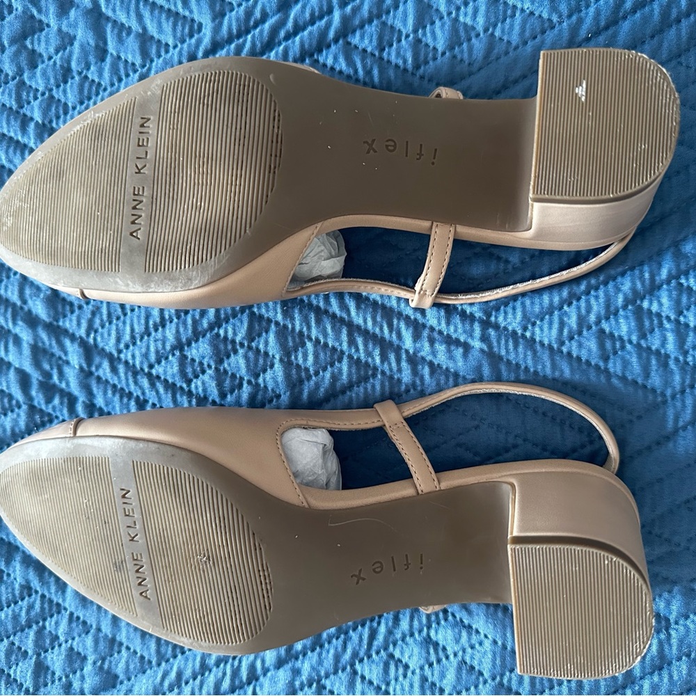 Anne Klein Women's Penelope Heeled Sandals in Nude| Size 8 - Picture 7 of 7